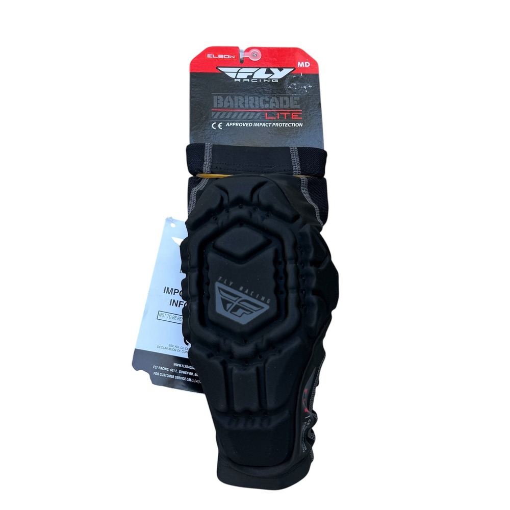 Fly Racing Barricade Lite Elbow Guards Black CE Approved Impact Protection MD